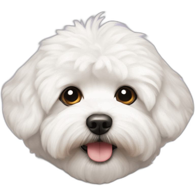 white fluffy male maltipoo emoji