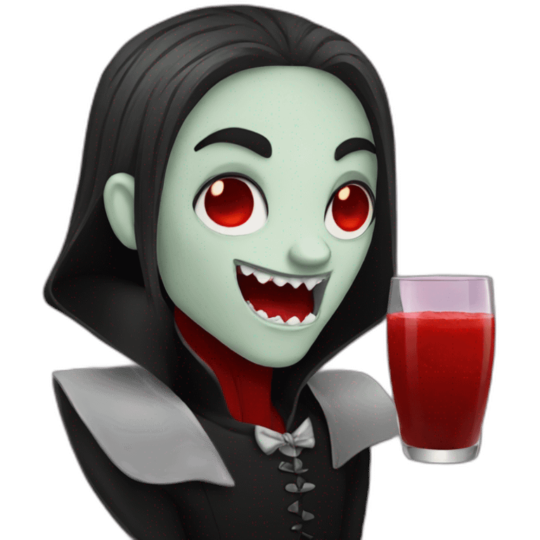 vampire drinking red emoji