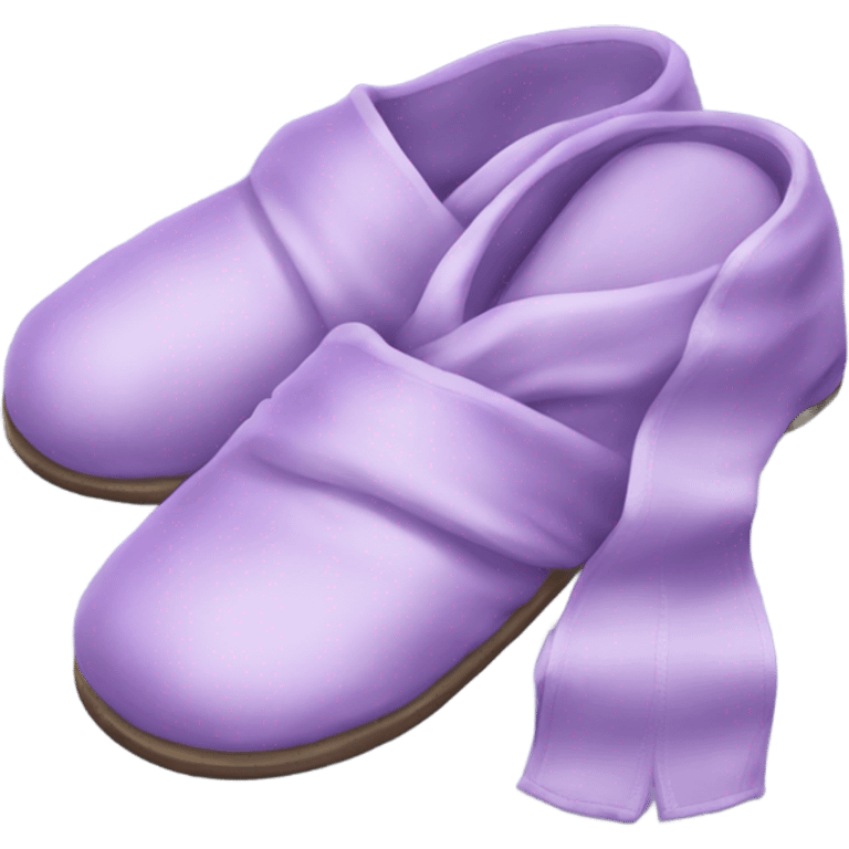 Light purple silk slippers and robe emoji