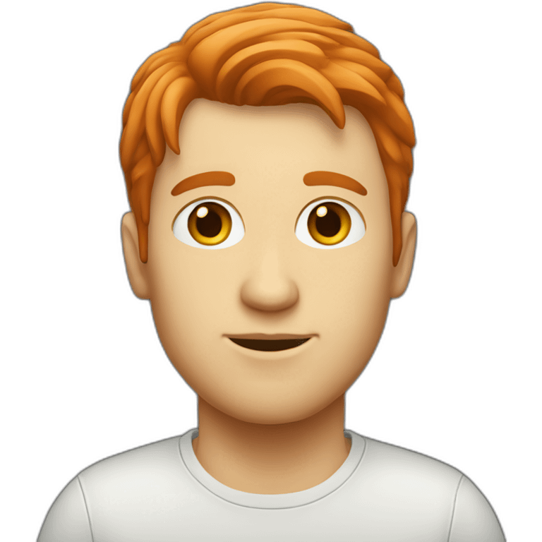 A red-haired, light-skinned, short-haired male programmer emoji