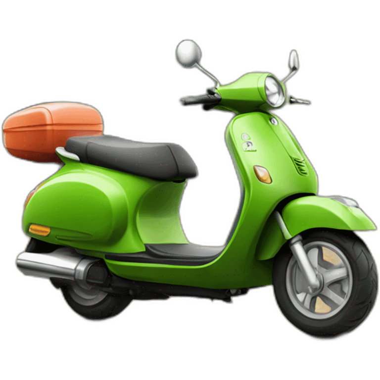 un scooter dans une foret emoji