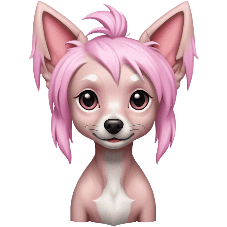 Chinese crested dog emoji