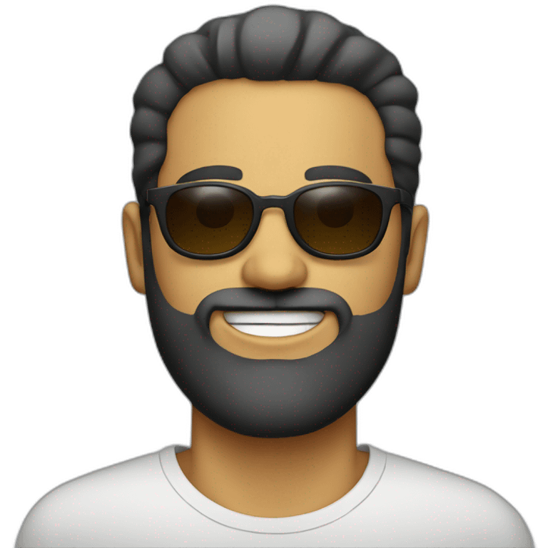 French dude with sunglasses and a trimmed beard emoji