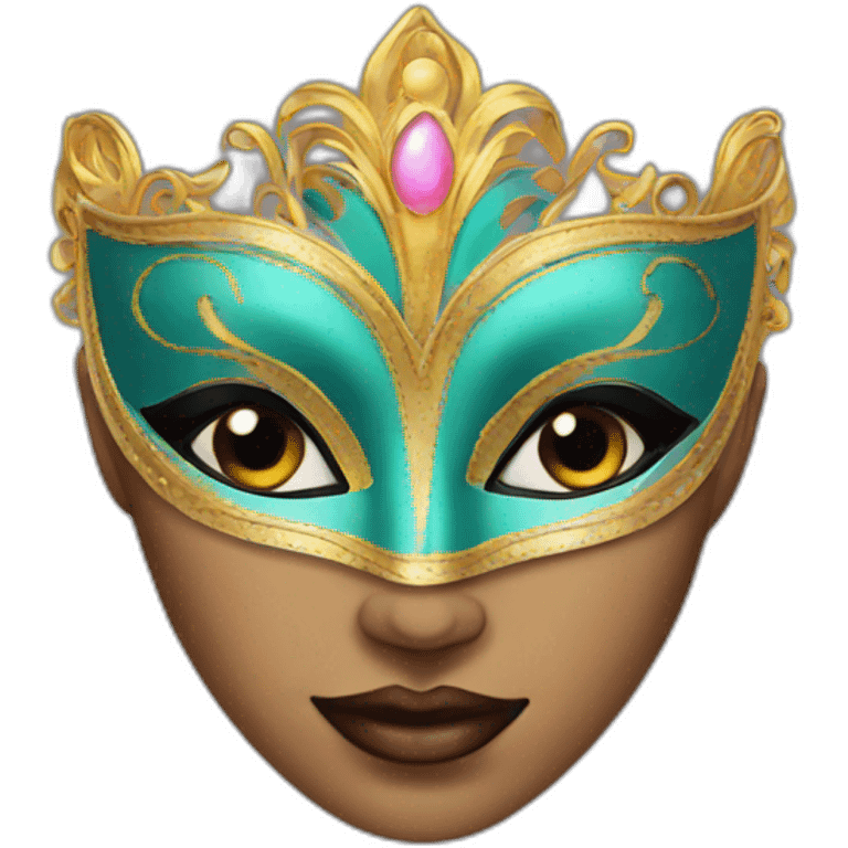 woman with carnival mask  emoji