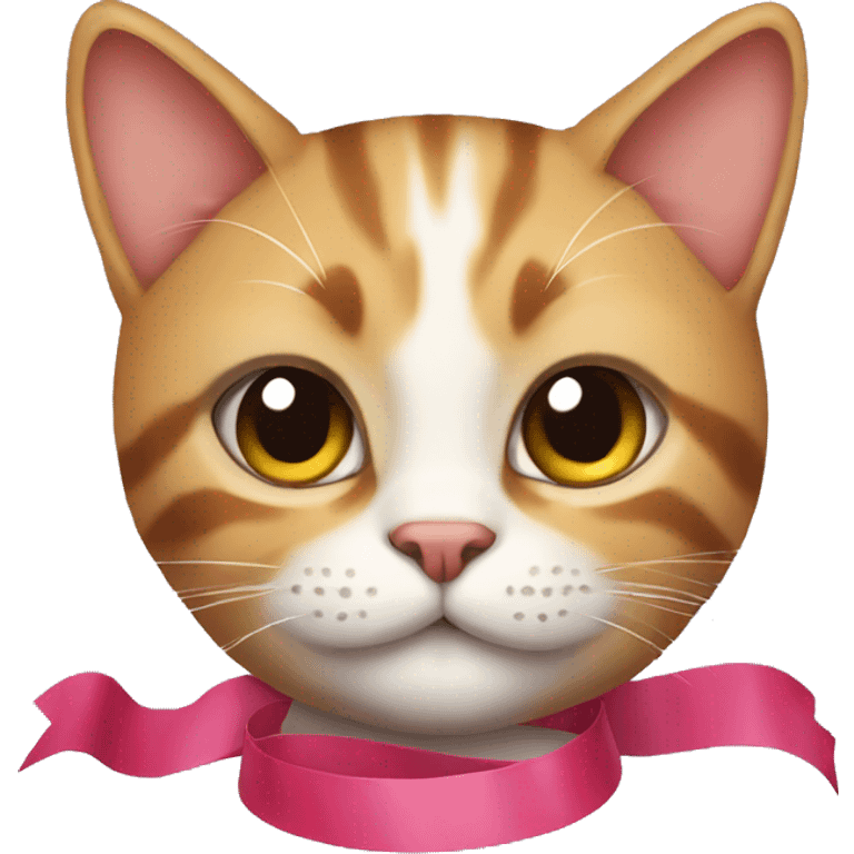 cat with ribbon emoji