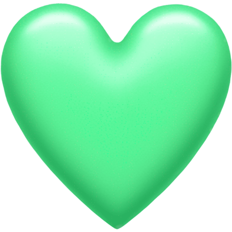 Mint green heart  emoji