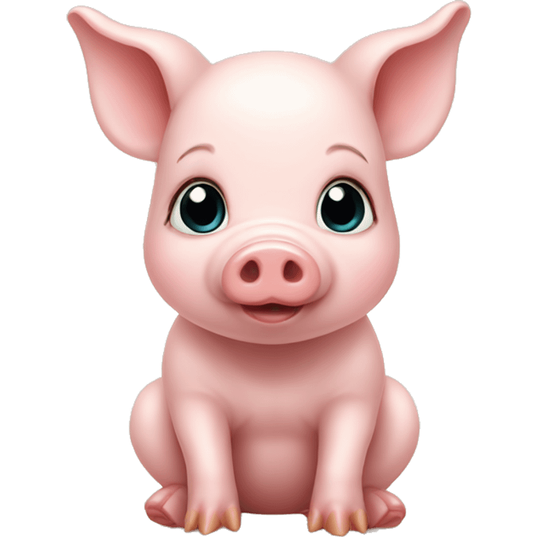 Cute baby pig emoji