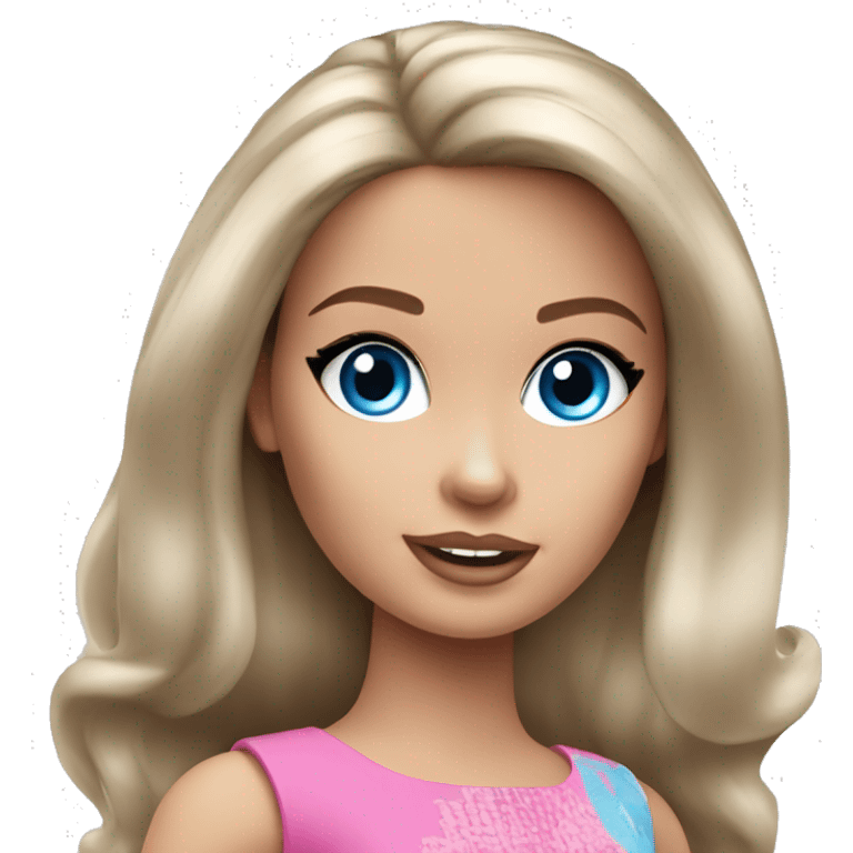 blue-eyed brunette barbie girl emoji