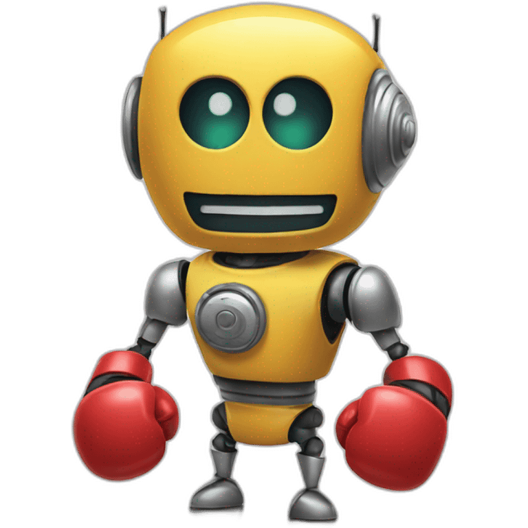 Boxing robot emoji