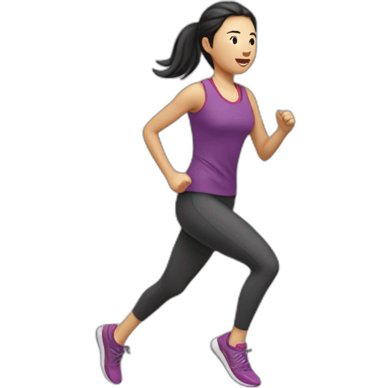 🏃：a-chinese-woman-running emoji