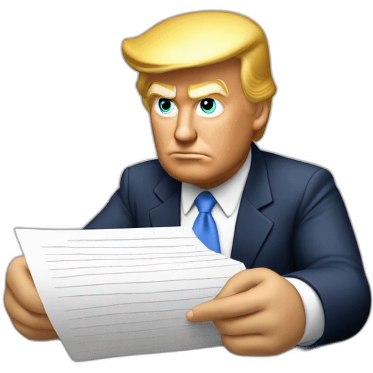 donald j trump writing a job posting emoji