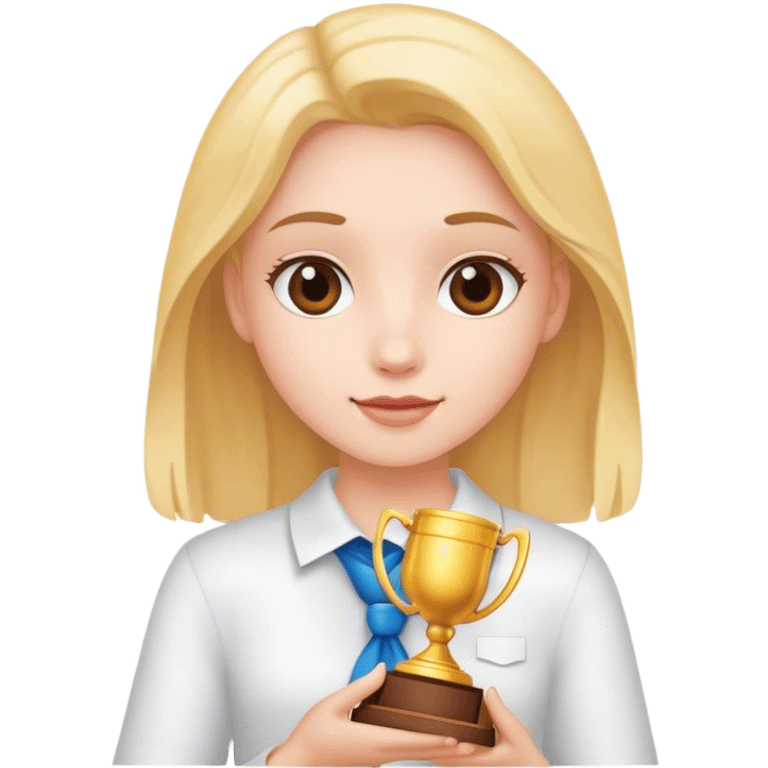 Girl with an award emoji