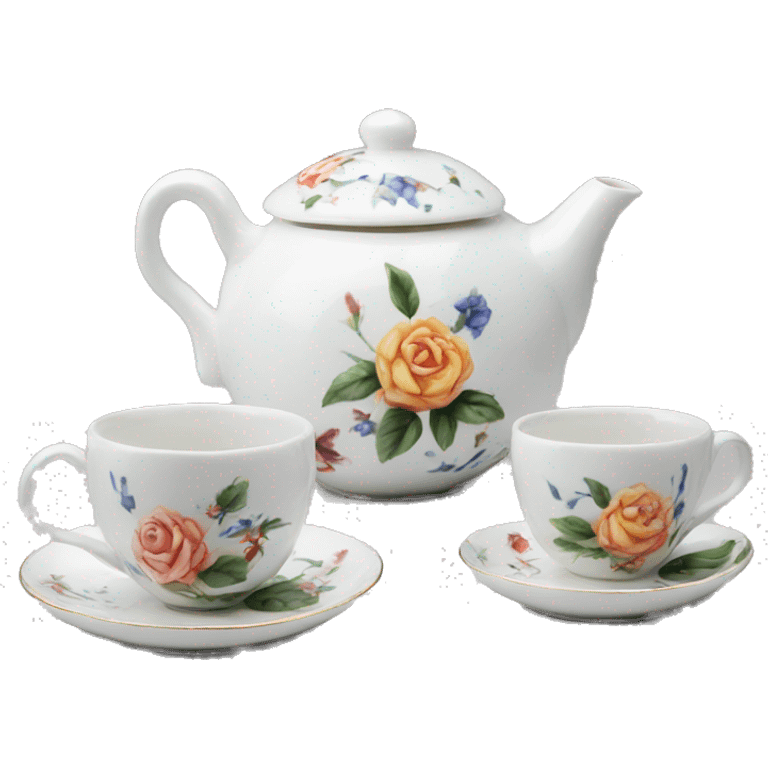 Porcelain tea set emoji