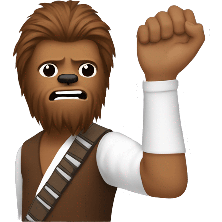 Chewbacca cupping hand emoji