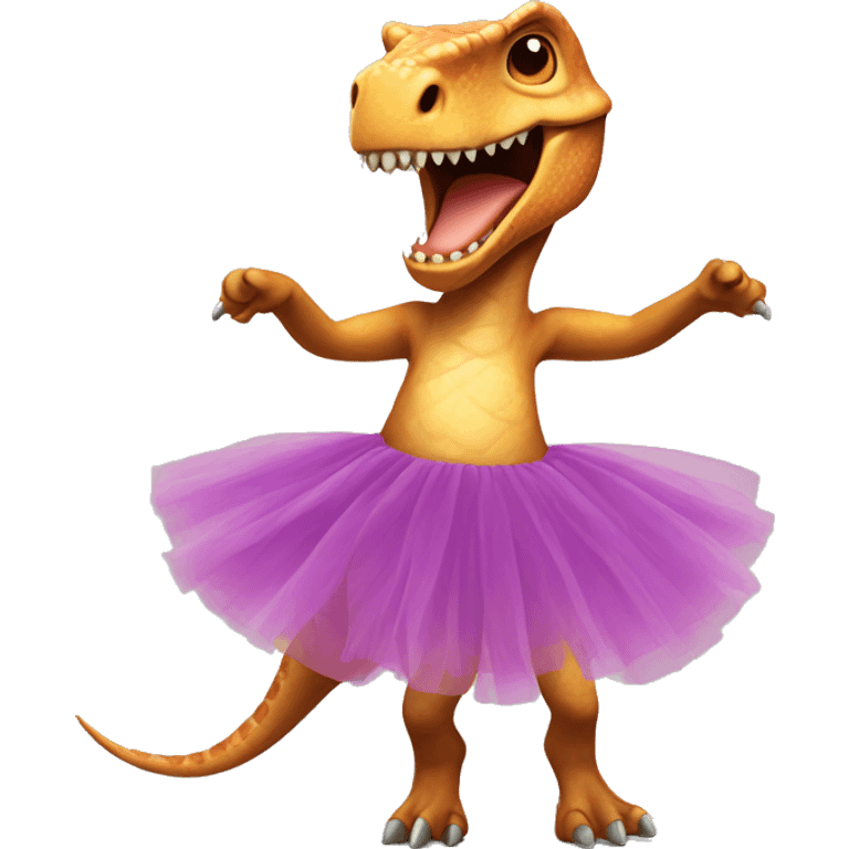 dinosaur with tutu dancing  emoji