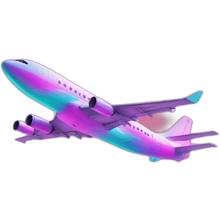 vaporwave plane gradient emoji