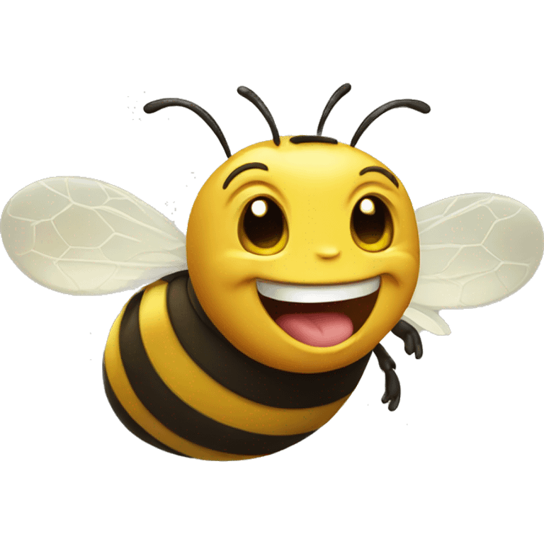 Bee laughing  emoji