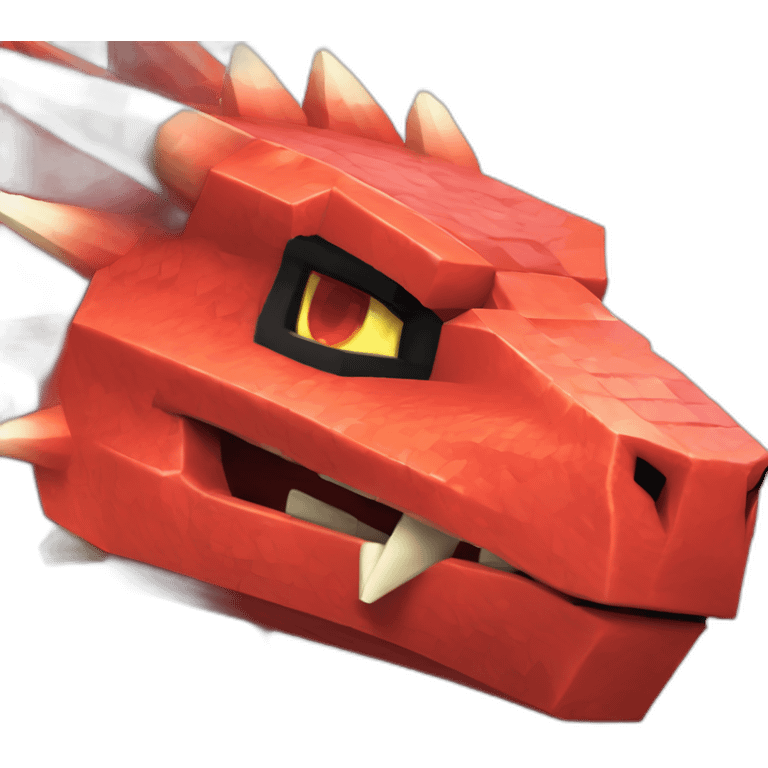 Pixelmon Minecraft Head Skin Red dragon emoji