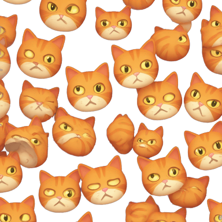 Orange cat that hates mondays  emoji