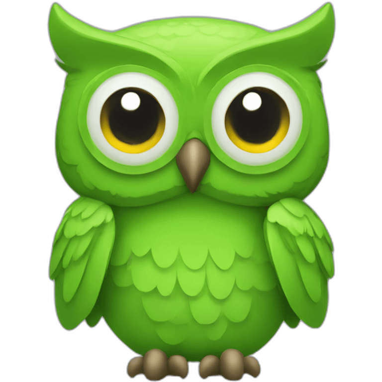 Duolingo green owl emoji