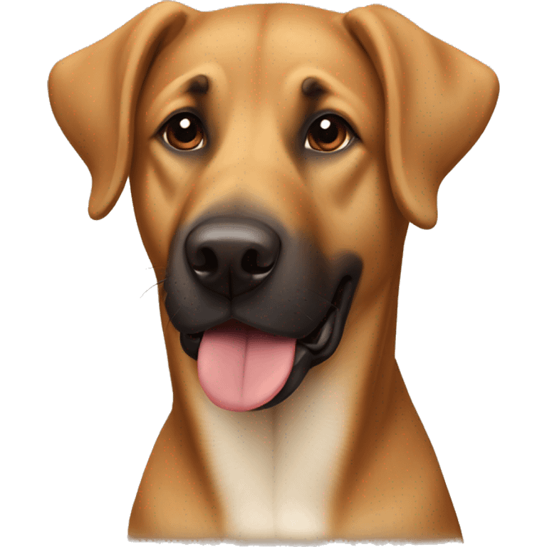 a brown dog labrador and german shepherd mix emoji