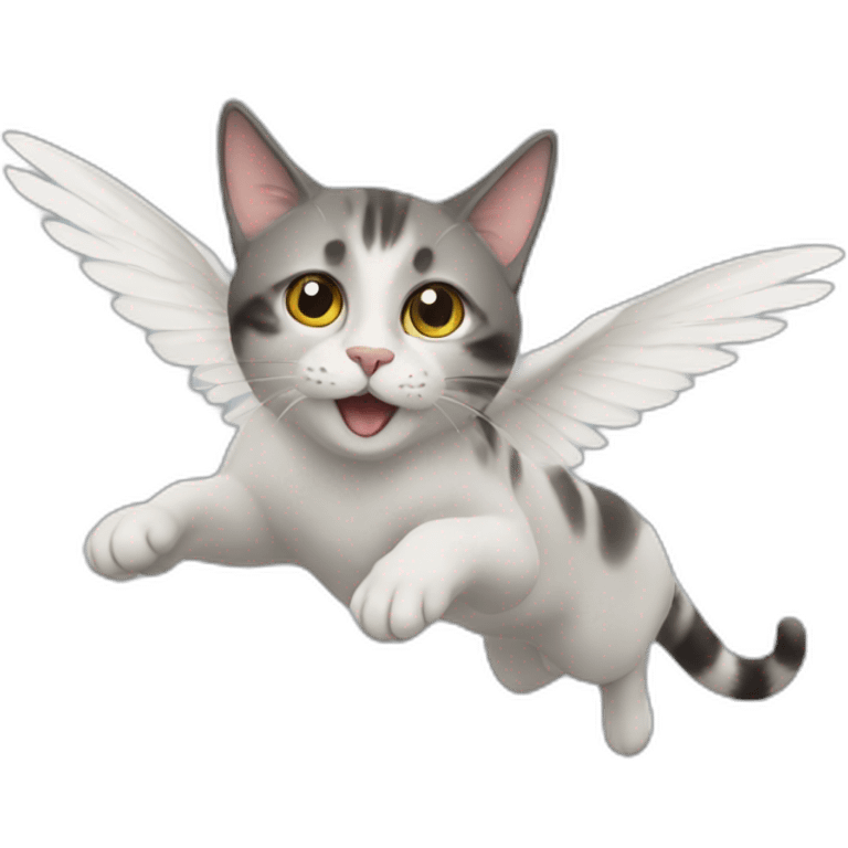 flying cat emoji