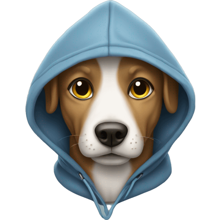 dog wearing a hoodie emoji