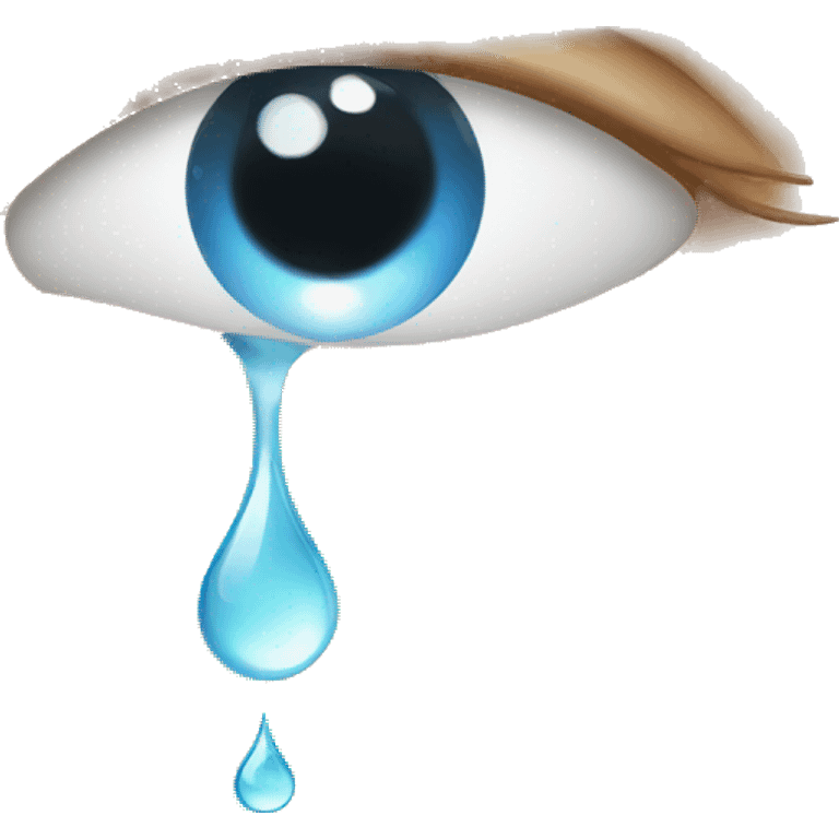 water droplet under eye emoji