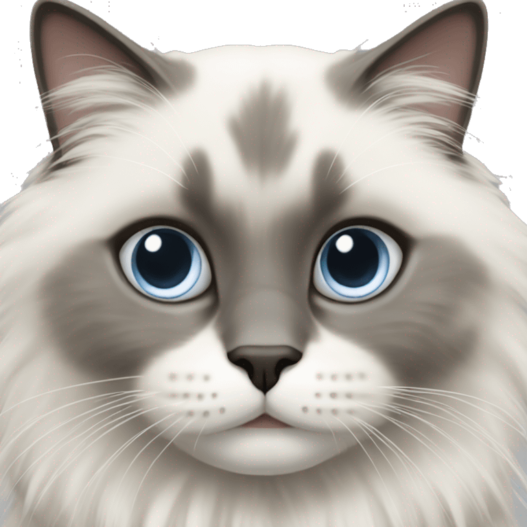 ragdoll cat with grey face  emoji