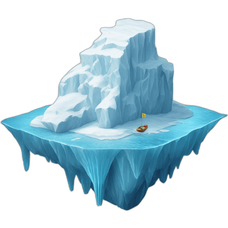 iceberg and rite on it ice romania emoji