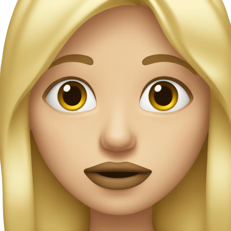 Blonde girl shh emoji