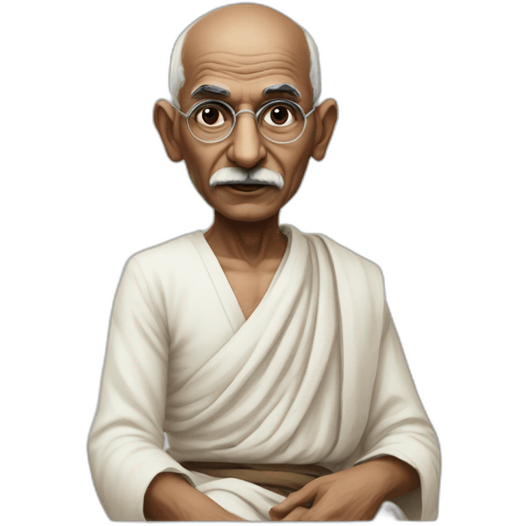 Gandhi dissaproves emoji