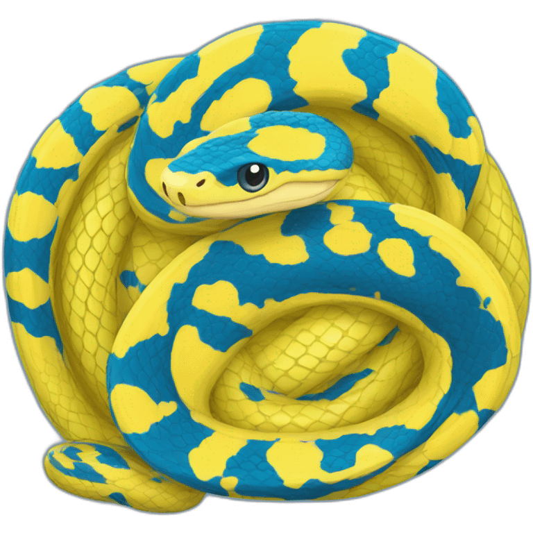 python funny simple yellow blue emoji