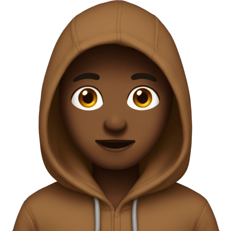 Me wearing a brown hoodie  emoji