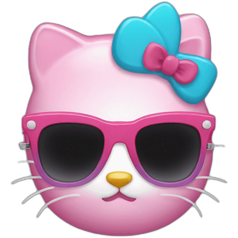 Hello kitty with sunglasses  emoji