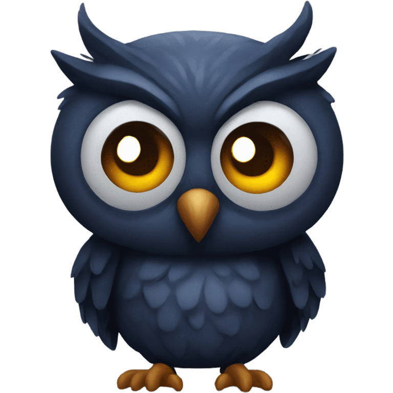 Scary owl midnight emoji