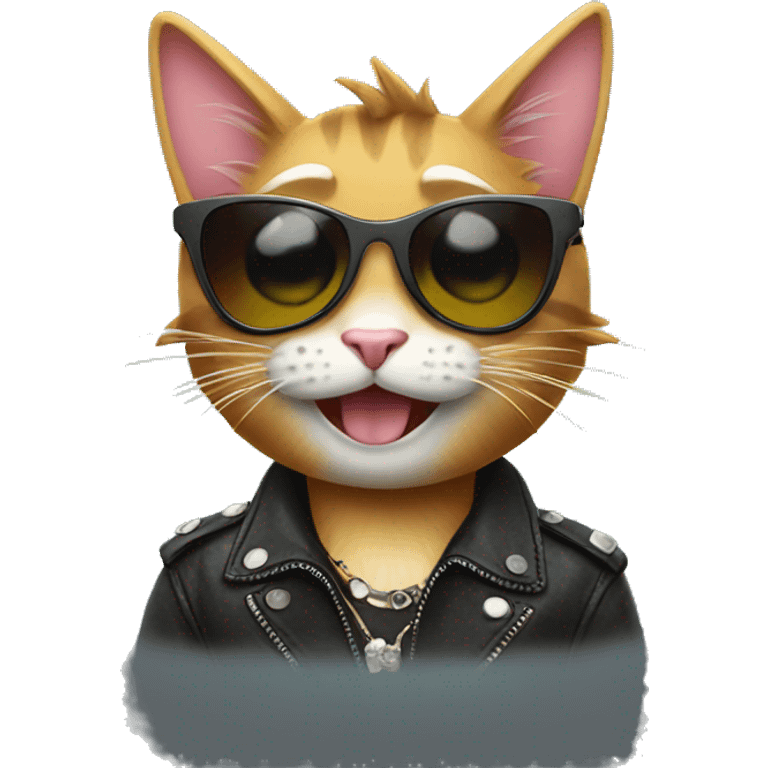 happy punkcat with sunglasses emoji