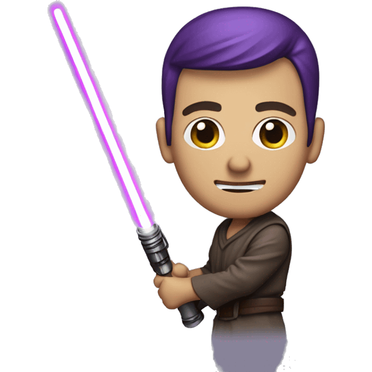 john scioldo with purple light saber emoji