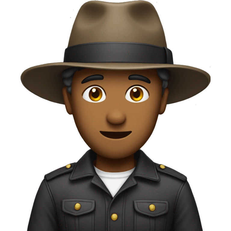 A man with a hat emoji