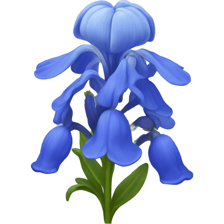 Blue bonnet flower emoji