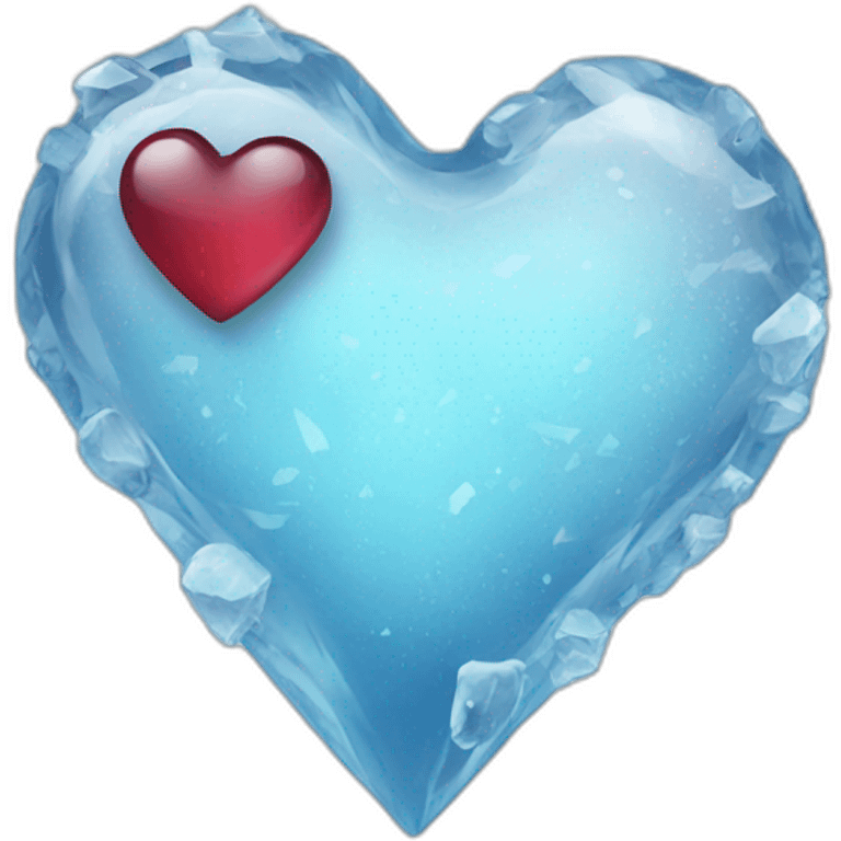 Ice heart emoji