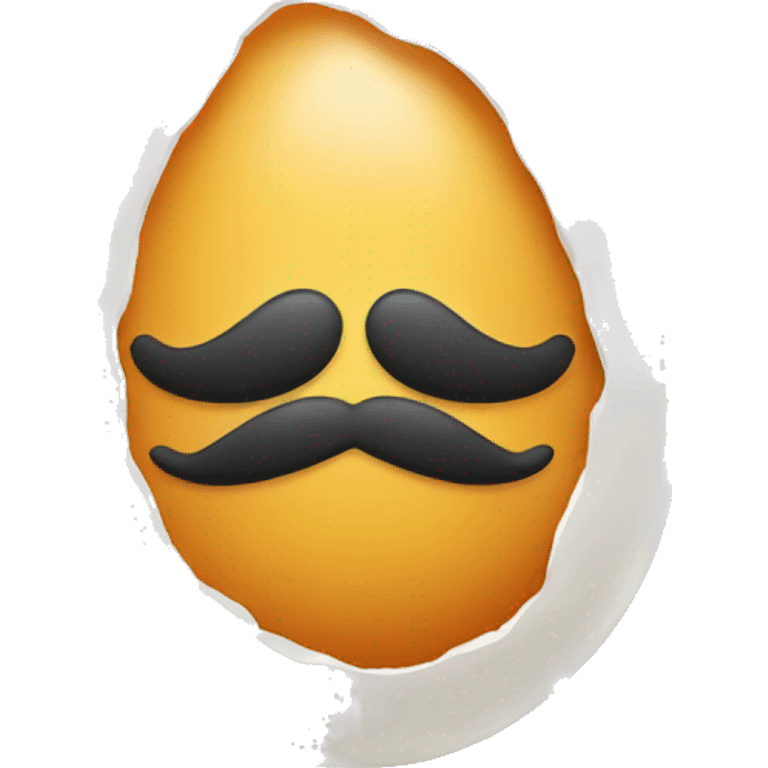 egg with mustache emoji