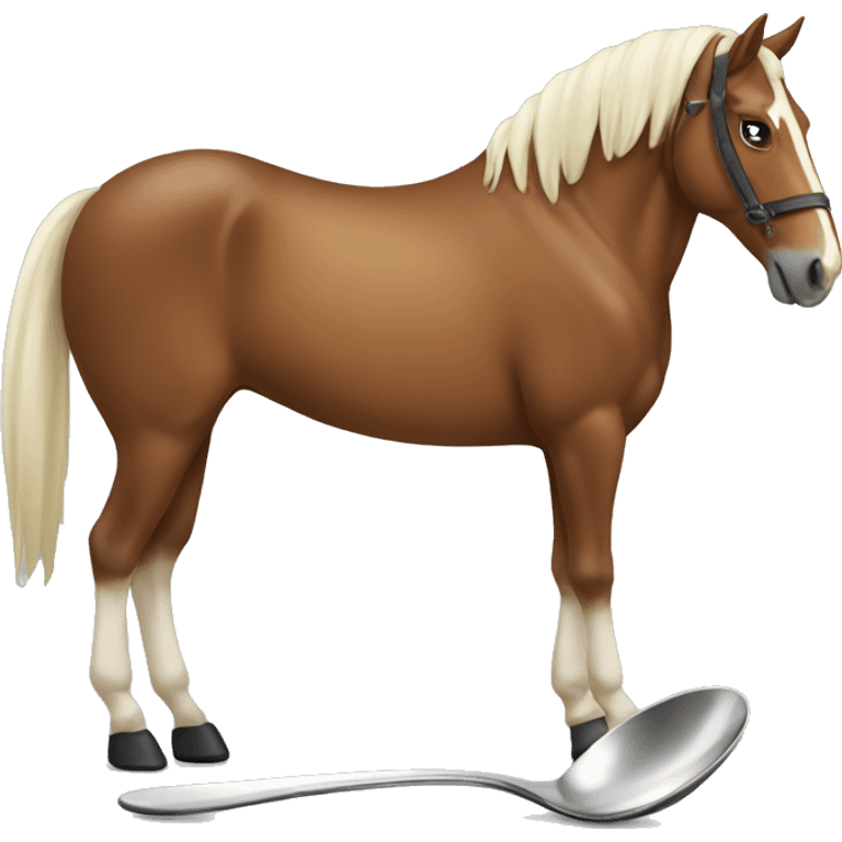 Horse with spoon  emoji