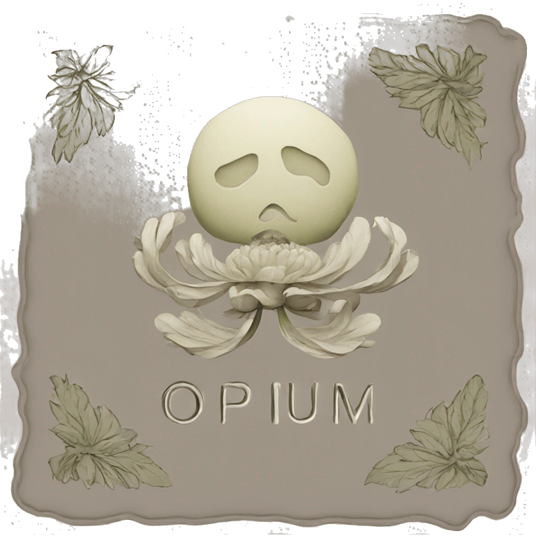 Opium label logo emoji