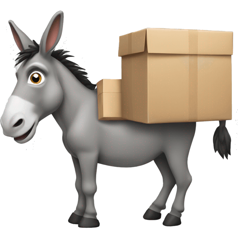 A donkey delivering a parcel  emoji