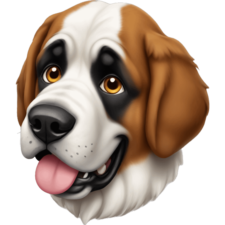 St. Bernard with love emoji