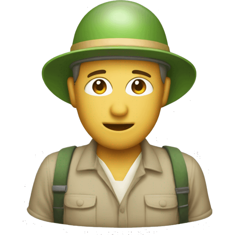 gardener pith helmet emoji