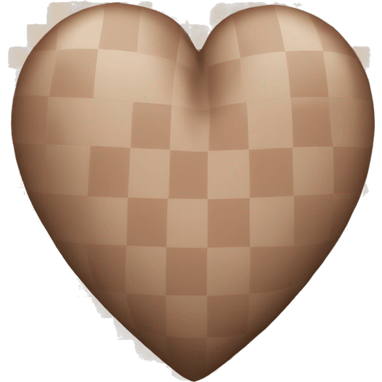 brown pastel checkered heart emoji