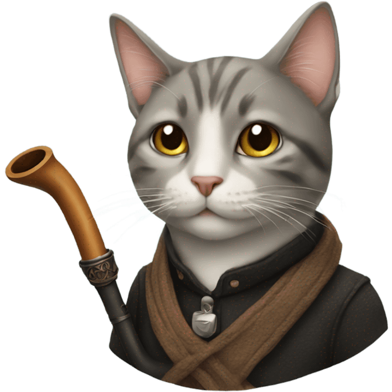 Cat with a pipe emoji