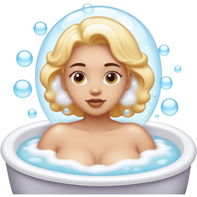 Voluptuous bubble bath emoji